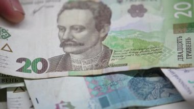 Ukrayna para birimi Hryvnia 'nın dikey videosu