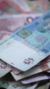 Ukrayna para birimi Hryvnia 'nın dikey videosu