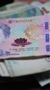 Ukrayna para birimi Hryvnia 'nın dikey videosu
