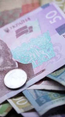 Ukrayna para birimi Hryvnia 'nın dikey videosu