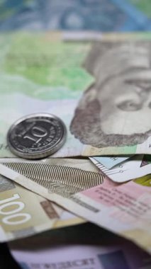 Ukrayna para birimi Hryvnia 'nın dikey videosu