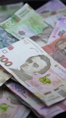 Ukrayna para birimi Hryvnia 'nın dikey videosu