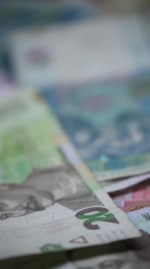 Ukrayna para birimi Hryvnia 'nın dikey videosu