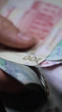 Ukrayna para birimi Hryvnia 'nın dikey videosu