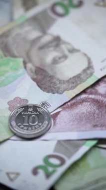 Ukrayna para birimi Hryvnia 'nın dikey videosu