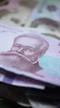Ukrayna para birimi Hryvnia 'nın dikey videosu