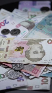 Ukrayna para birimi Hryvnia 'nın dikey videosu
