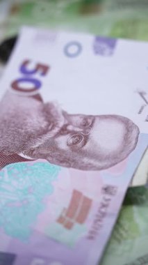 Ukrayna para birimi Hryvnia 'nın dikey videosu