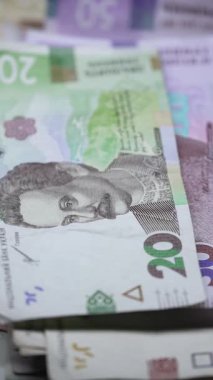 Ukrayna para birimi Hryvnia 'nın dikey videosu