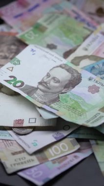 Ukrayna para birimi Hryvnia 'nın dikey videosu