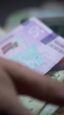 Ukrayna para birimi Hryvnia 'nın dikey videosu