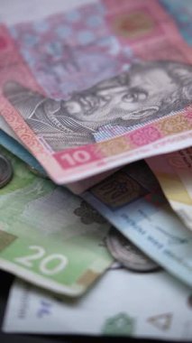 Ukrayna para birimi Hryvnia 'nın dikey videosu