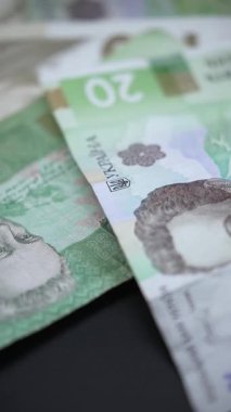 Ukrayna para birimi Hryvnia 'nın dikey videosu