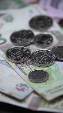 Hryvnia 'nın dikey videosu - Ukrayna' nın ulusal para birimi