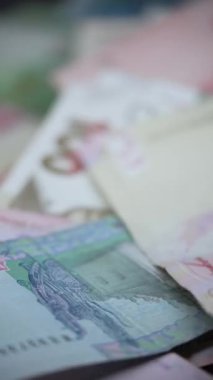 Hryvnia 'nın dikey videosu - Ukrayna' nın ulusal para birimi