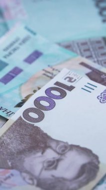 Ukrayna 'nın ulusal para birimi - 1000 Hryvnia, dikey video