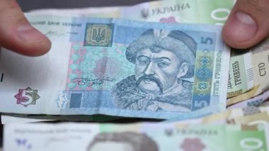 Ukrayna 'nın ulusal para birimi - Hryvnia, yakın plan