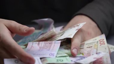 Ukrayna 'nın ulusal para birimi - Hryvnia, yakın plan