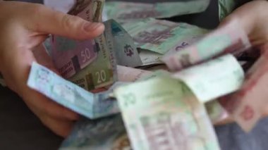 Ukrayna 'nın ulusal para birimi - Hryvnia, yakın plan