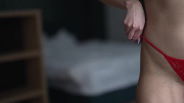 Güzel seksi iç çamaşırlı, erotik bir kadın.