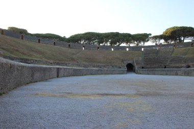 Pompeii antik şehrinin kalıntıları.