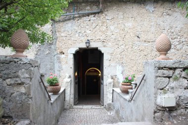 İtalyan şehrinin sokakları.
