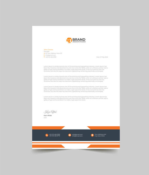 Modern Letterhead Pad Template Design