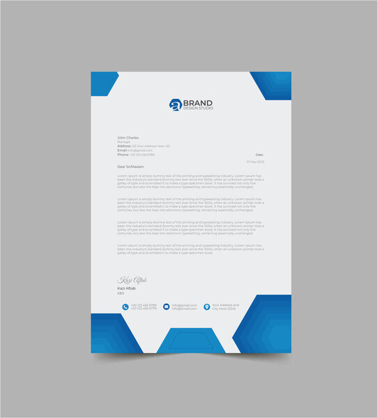 Modern Letterhead Pad Template Design