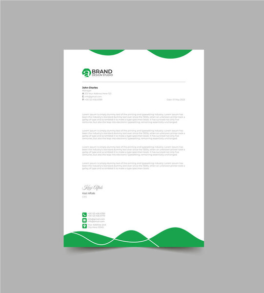 Modern Letterhead Pad Template Design