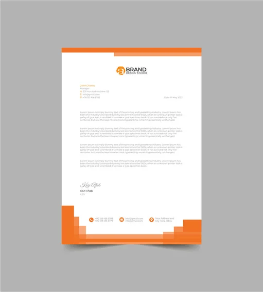 stock vector Modern Letterhead Pad Template Design