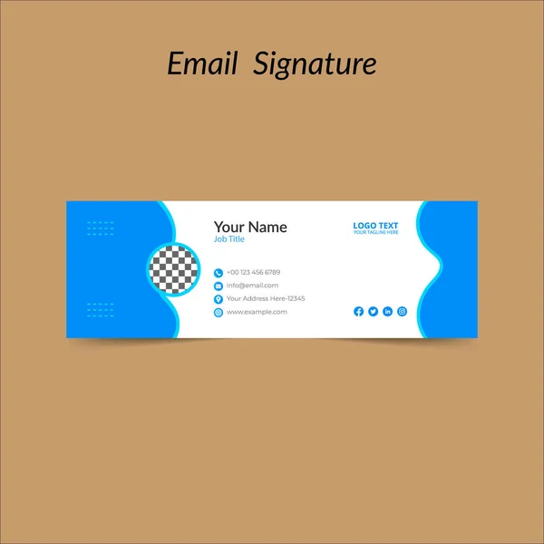 Elegantes Design Der Mail Signatur — Stockvektor