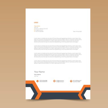 Zarif Modern Harf Başlığı Şablon Tasarımı