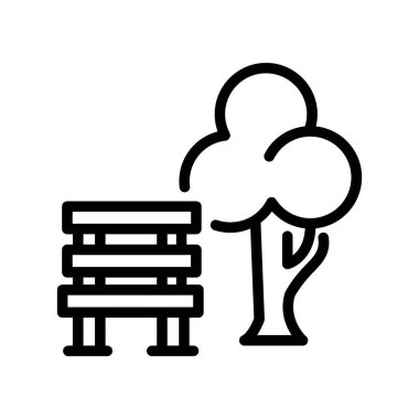 Ağaç Simgesi tasarımının yanında güzel bir sandalye