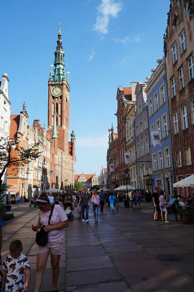 Churches Town Halls Center Gdansk Day — Stock Photo, Image