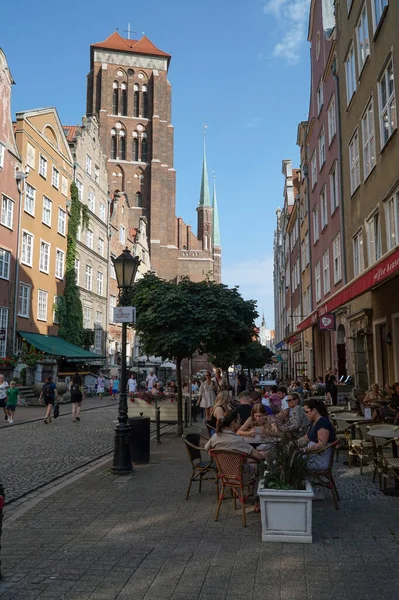 Churches Town Halls Center Gdansk Day — Stock Photo, Image