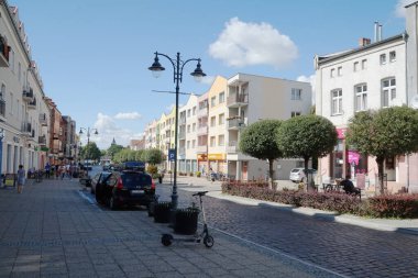  The main street of the town of Malbork. Poland.        