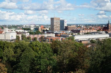  Kasabadaki gözlem güvertesinden Gdansk 'ın görüntüsü 