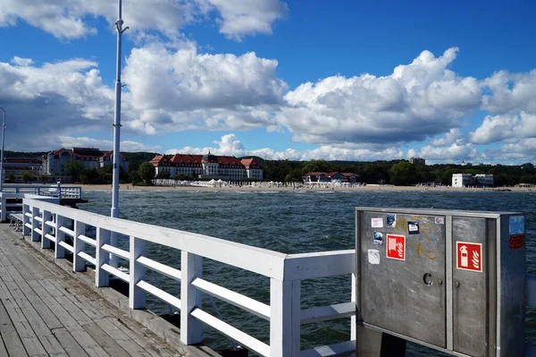 波罗的海沿岸的索波特码头 — 图库照片