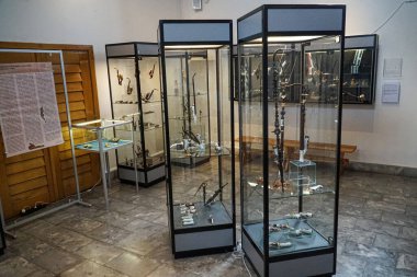 Przemysl 'deki Aletler Müzesi' nde sergiler. Polonya.