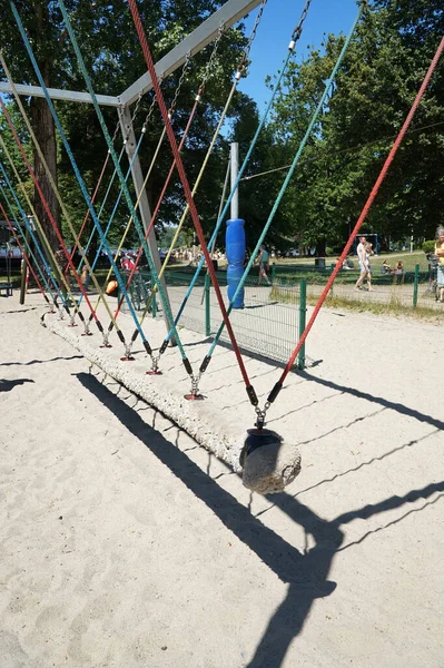 Parques Infantiles Parque Paprocany Tychy Voivodato Silesiano Polonia —  Fotos de Stock