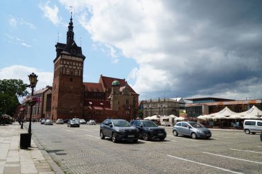 Gdansk 'ın merkezindeki antik binalar