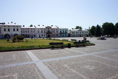 Ukrayna 'nın Zhovkva kasabasındaki antik binalar