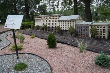 Khreshchatyk caddesinin Kyiv 'deki minyatür parktaki yerleşimi.