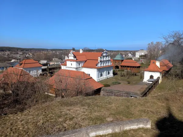 Kazak başkenti Chigyrin 'in manzarası, yukarıdan..