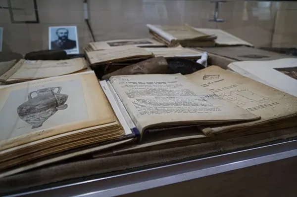 Stock image Ancient books of the 18th and 19th centuries in the Museum of Local History in Cherkasy             