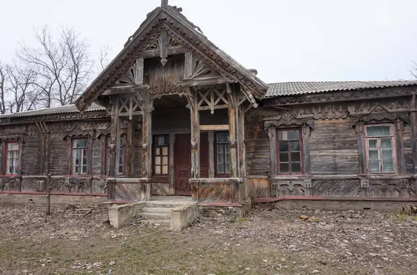 stock image  Ancient wooden hospital of the 19th century, one of the first works of the architect V.V. Horodotsky