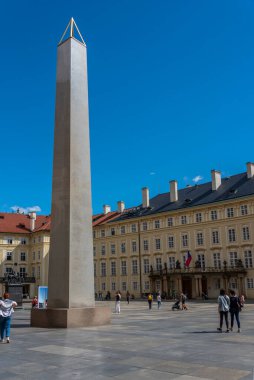 Obelisk within the monumental complex of Prague Castle.