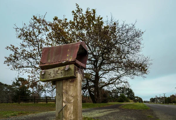 One Very Old Rusty Letterbox Cold Winters Day — Stock Photo, Image