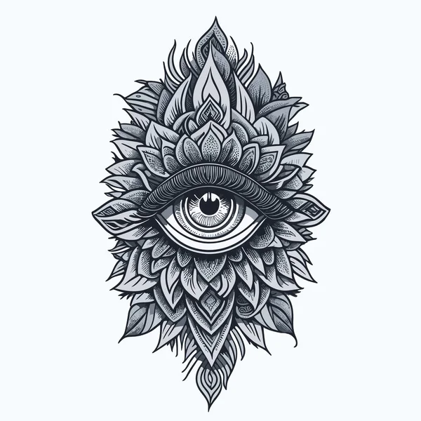 Tatuagem Ocular Esancai — Vetor de Stock