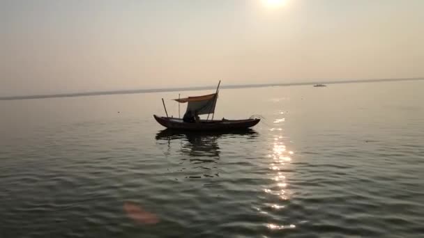 November 2017 Varanasi Indien Ganga Aarti Zeremonienrituale Varanasi Uttar Pradesh — Stockvideo